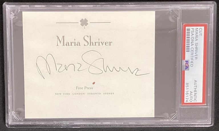 Maria Shriver Signed Book Cut  NBC News Anchor JFK Niece Autograph PSA/DNA