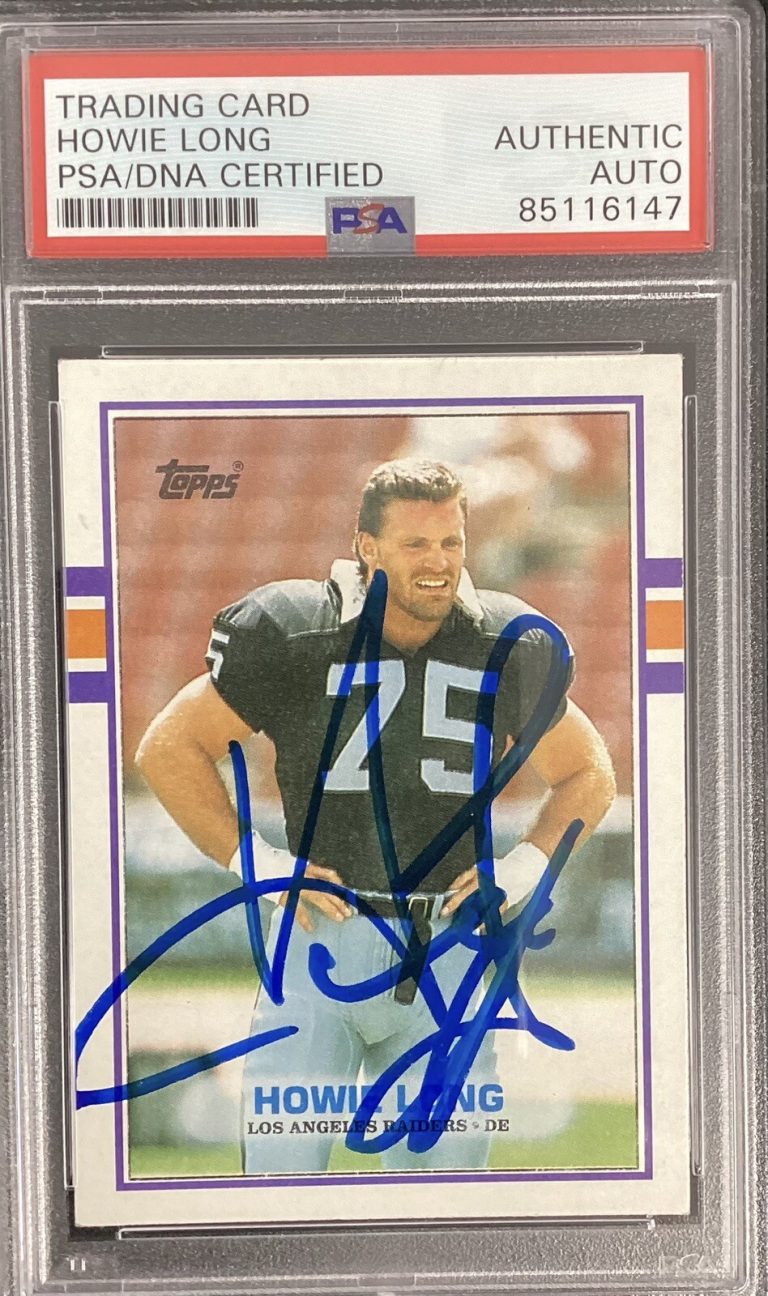 Howie Long Signed 1989 Topps #273 Football Card Raiders HOF Autograph PSA/DNA