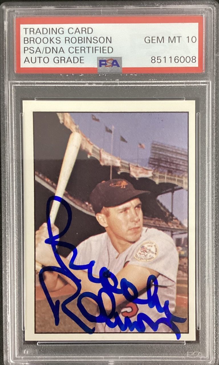 Brooks Robinson Signed 1978 TCMA #190 Baseball Card Orioles Autograph PSA/DNA 10