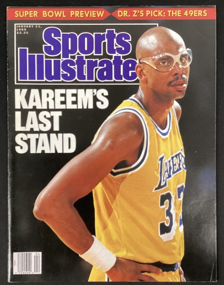 Kareem Abdul Jabbar Sports Illustrated Magazine 1/23/1989 Mint No Label Lakers