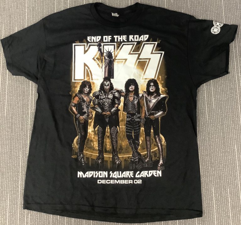 Kiss T Shirt MSG Large Event NYC 12/2/2023 Concert End Of The Road History Final