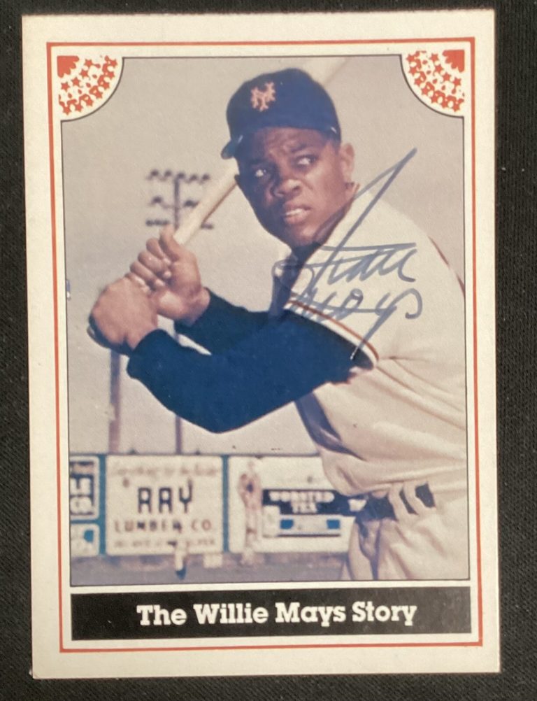 Willie Mays Signed 1984 Mays Story #4 Autograph Baseball Card Giants HOF JSA