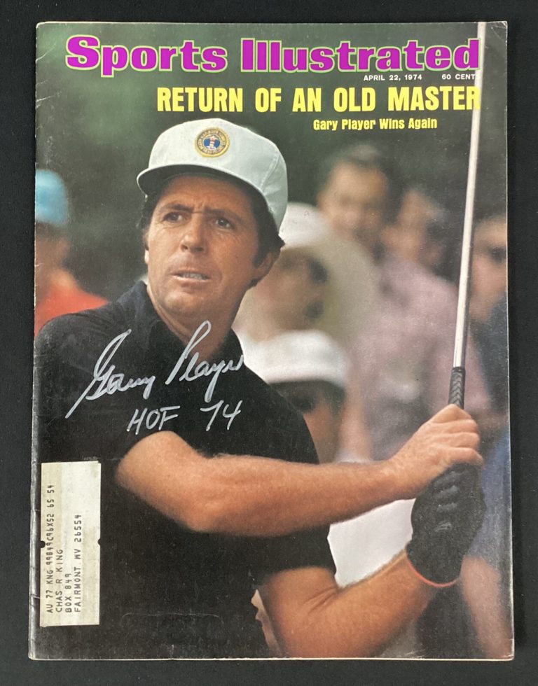 Gary Player Signed Sports Illustrated 4/22/74 Golf HOF 74 Insc Masters Auto JSA