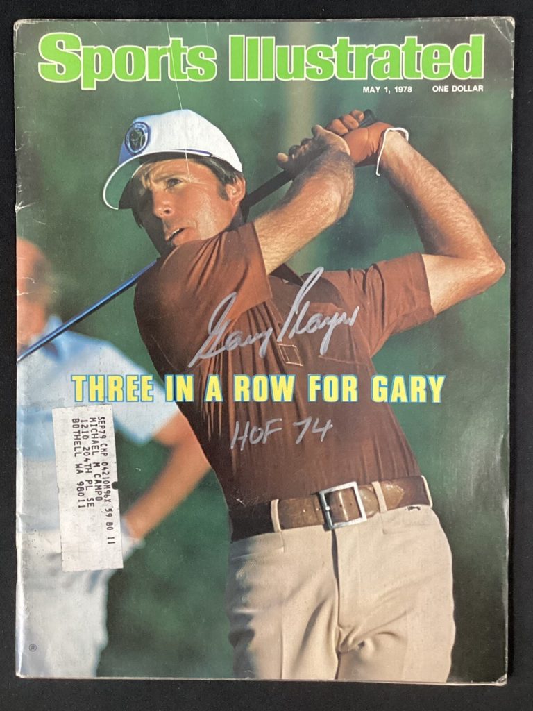 Gary Player Signed Sports Illustrated 5/1/1978 Golf HOF 74 Insc Masters Auto JSA