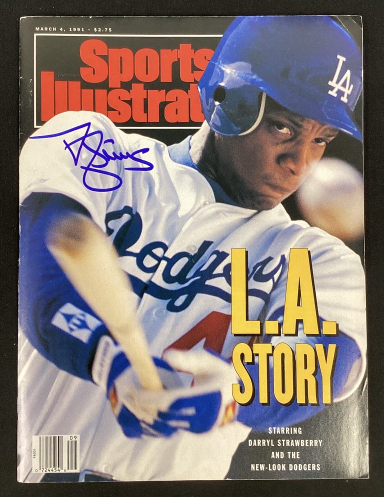 Darryl Strawberry Signed Sports Illustrated 3/4/1991 No Label Mets Autograph JSA