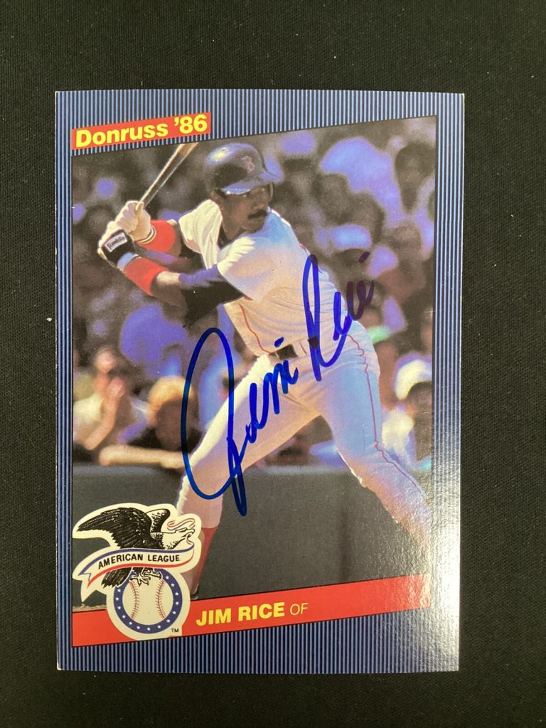 Jim Rice Signed 1986 Donruss Action All Star #16 Baseball Card Autograph TPG