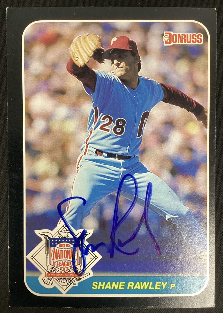 Shane Rawley Signed 1987 Donruss All Star #56 Baseball Card Autograph TPG
