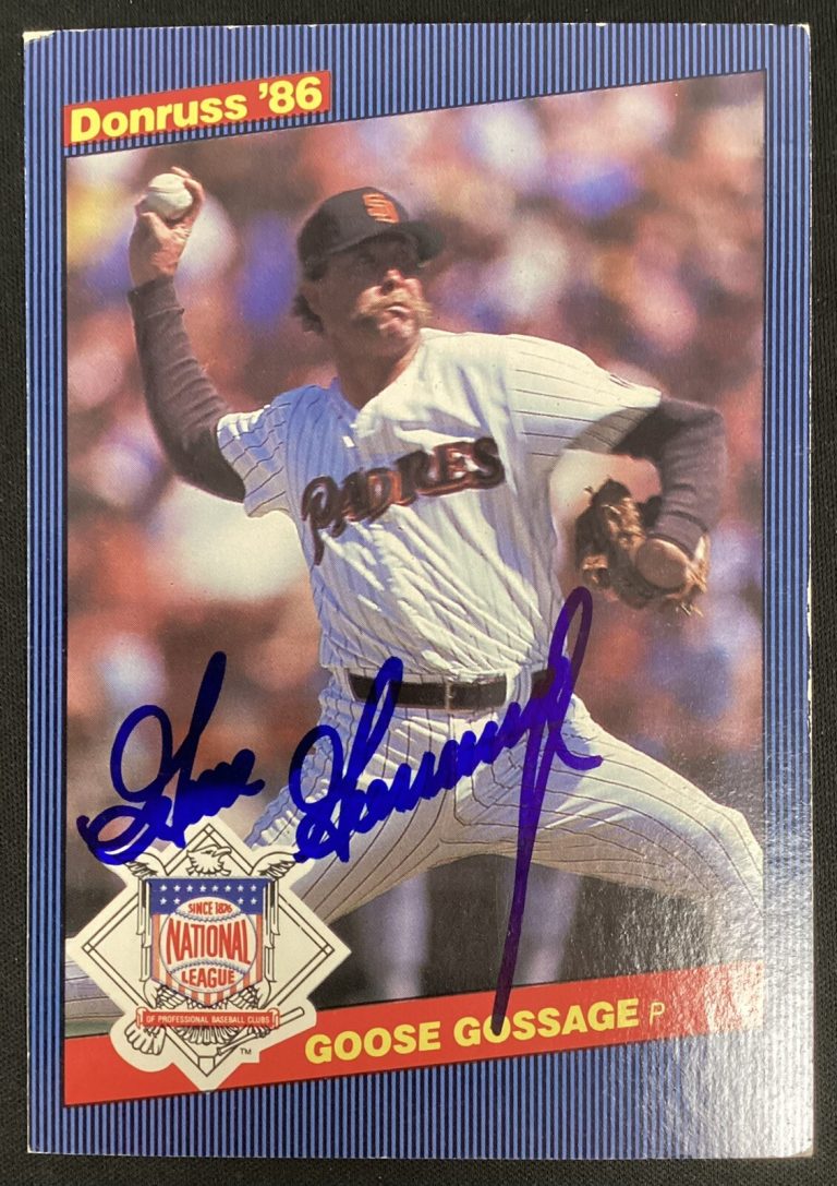Goose Gossage Signed 1986 Donruss All Star #16 Baseball Card Autograph TPG