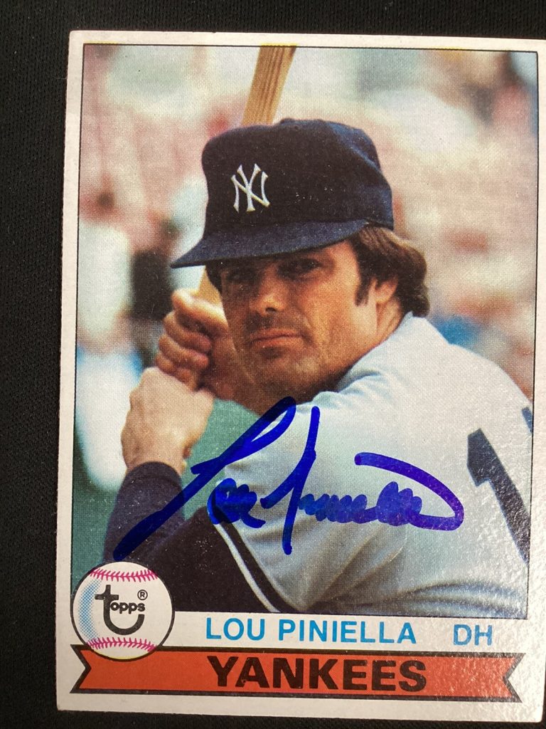 Lou Piniella Signed 1979 Topps #18 Baseball Card NY Yankees Autograph TPG