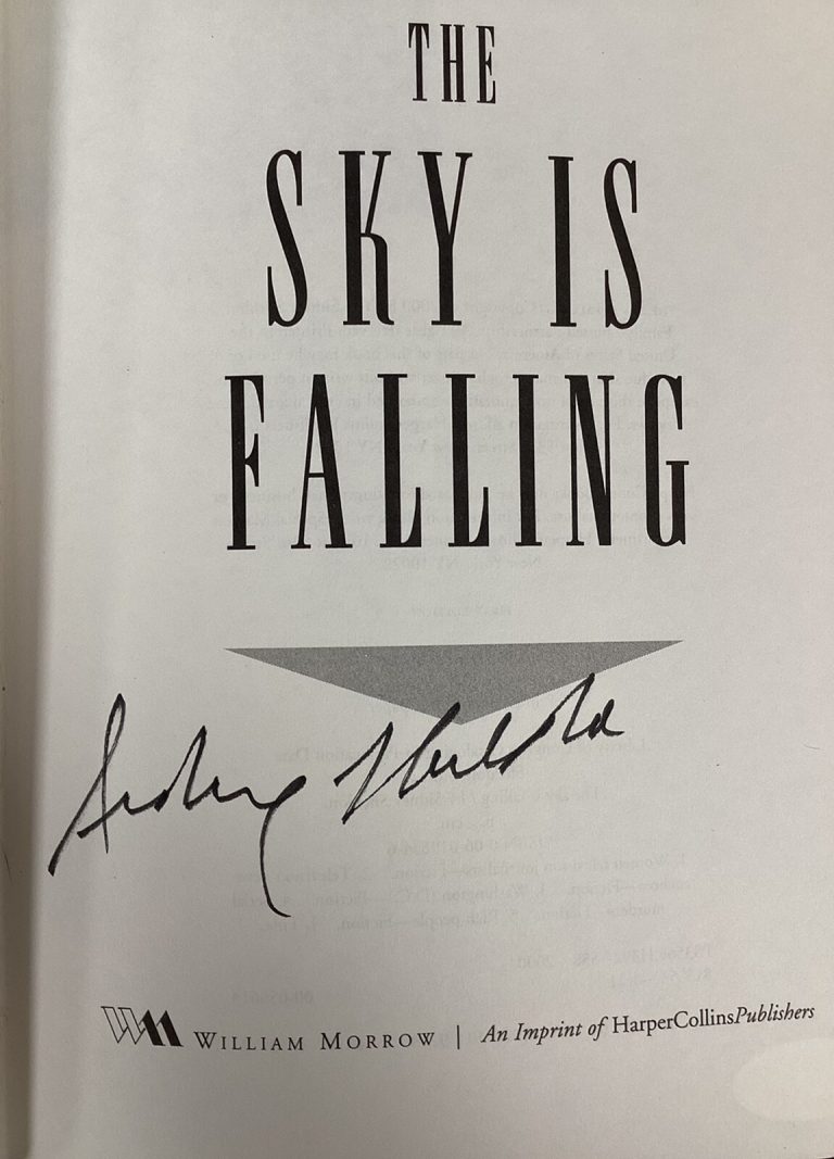 Sydney Sheldon Signed Book The Sky Is Falling 1st Edition Author Autograph JSA