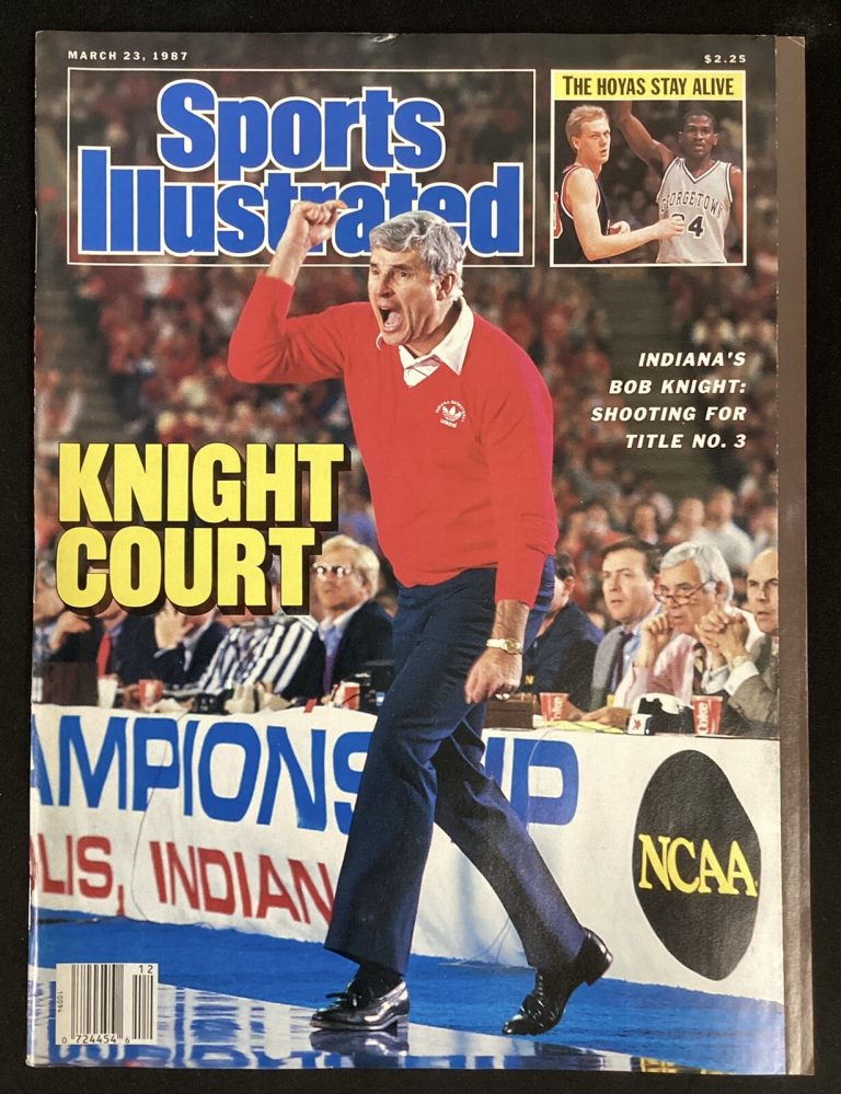 Bob Knight Sports Illustrated 3/23/1987 No Label Basketball Indiana Newsstand