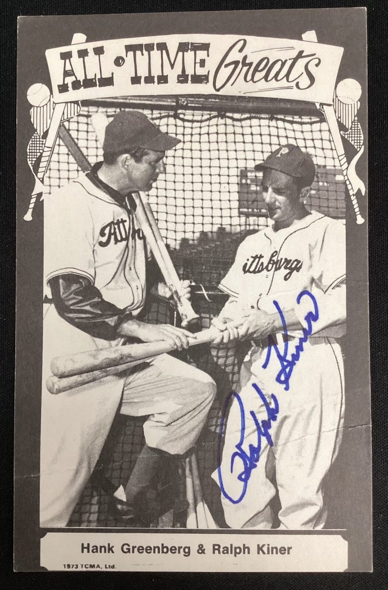Ralph Kiner Signed TCMA All Time Greats Postcard Pirates Baseball Autograph TPG