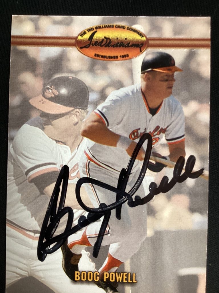 Boog Powell Signed 1993 Ted Williams Company #84 Card Orioles Autograph TPG