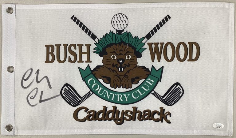 Chevy Chase Signed Golf Flag Caddyshack Autograph Bushwood Country Club BCC JSA