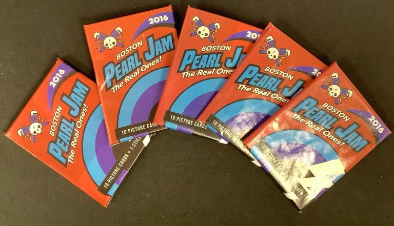 Pearl Jam Baseball Cards 2016 Boston RedSox Unopened 5 Packs Eddie Vedder Music