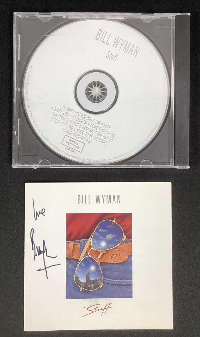 Bill Wyman Signed CD Stuff Rock Music Rolling Stones Bass Guitar Autograph JSA