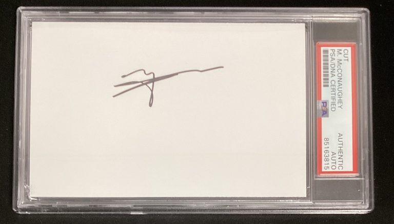 Matthew McConaughey Signed Cut Book Actor Dazed Confused Movie Autograph PSA/DNA