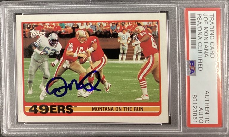 Joe Montana Signed 1989 Topps #6 Football Card 49ers HOF QB Autograph PSA/DNA