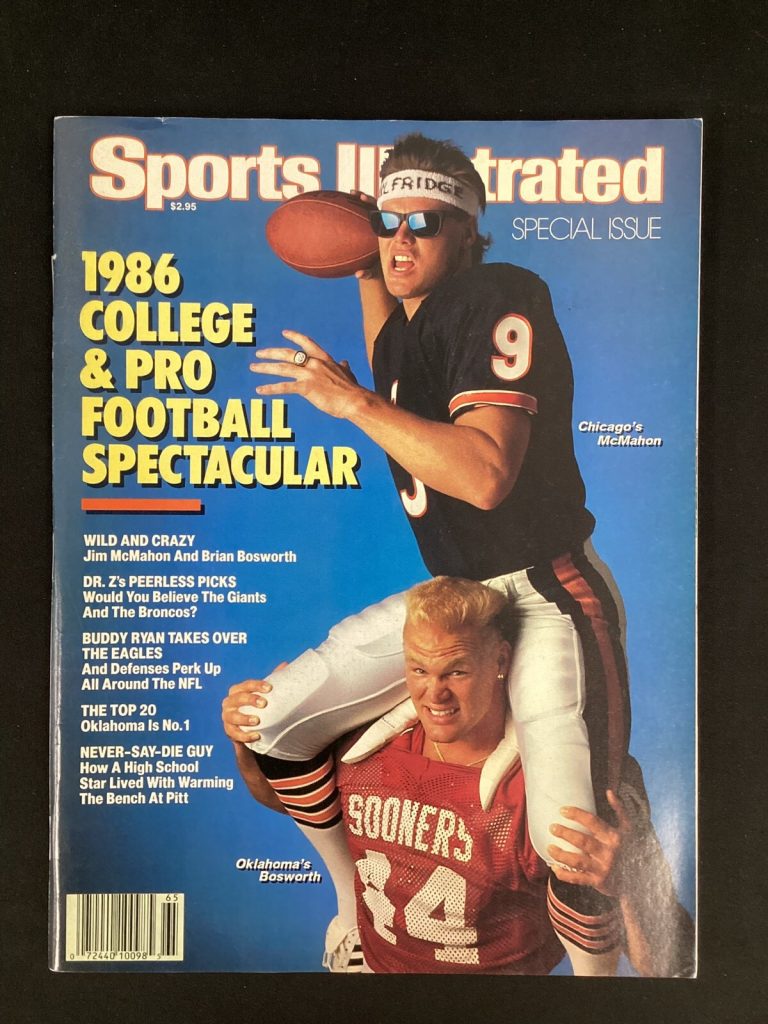 Jim McMahon Sports Illustrated 9/3/1986 No Label Football Bears Magazine