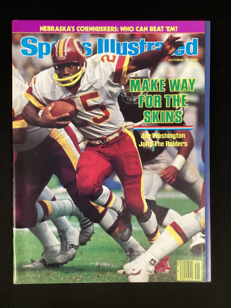 Joe Washington Sports Illustrated 10/10/1983 No Label Football Redskins Mag