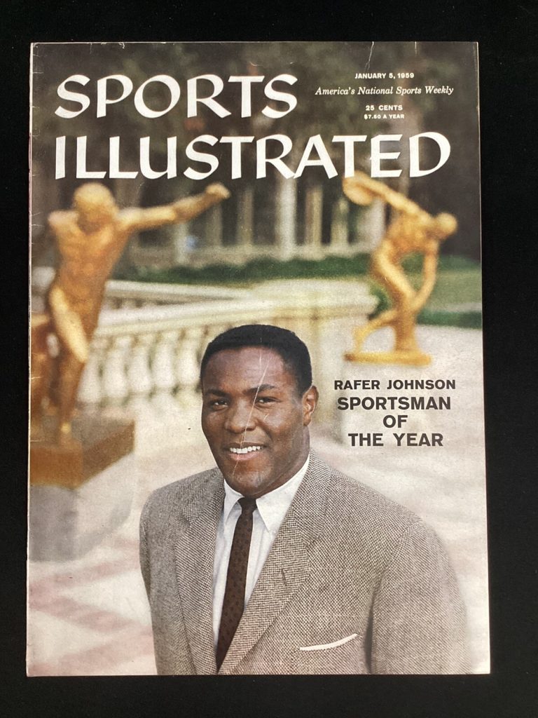 Rafer Johnson Sports Illustrated 1/5/1959 No Label Olympic Gold SOY Mag