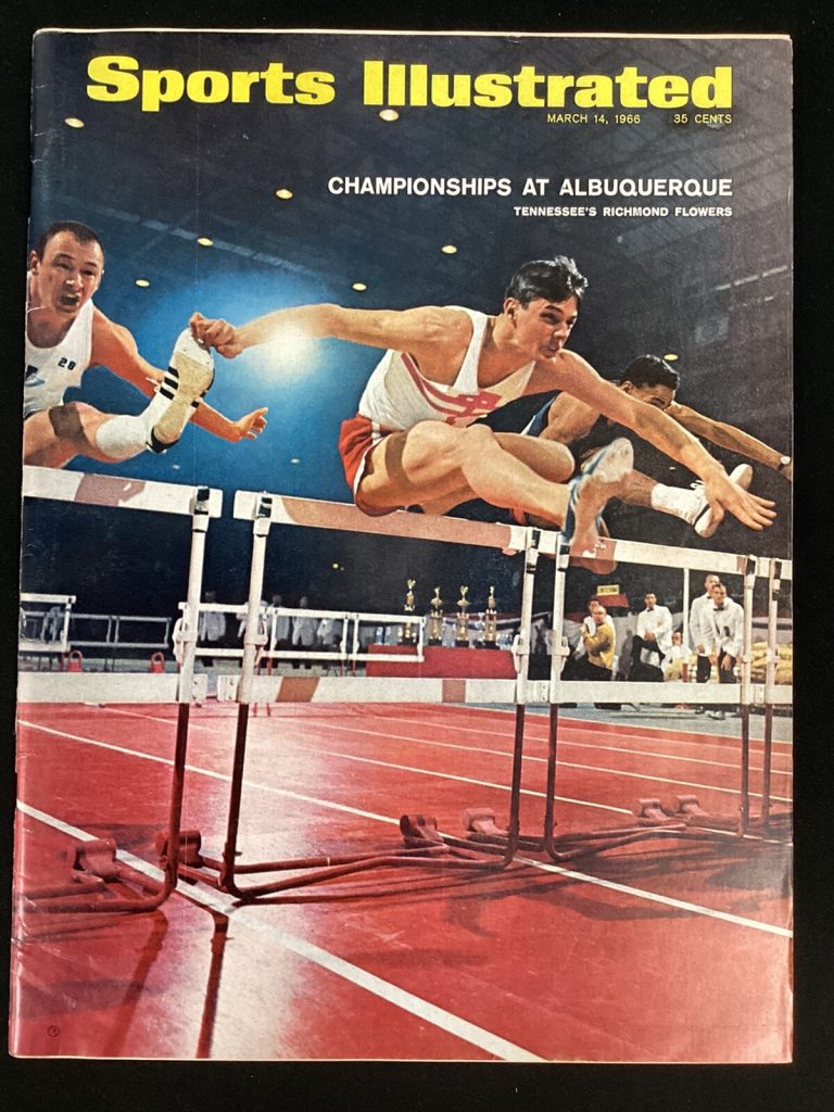 Richmond Flowers Sports Illustrated 3/14/1966 No Label Olympic Track Vols Mag