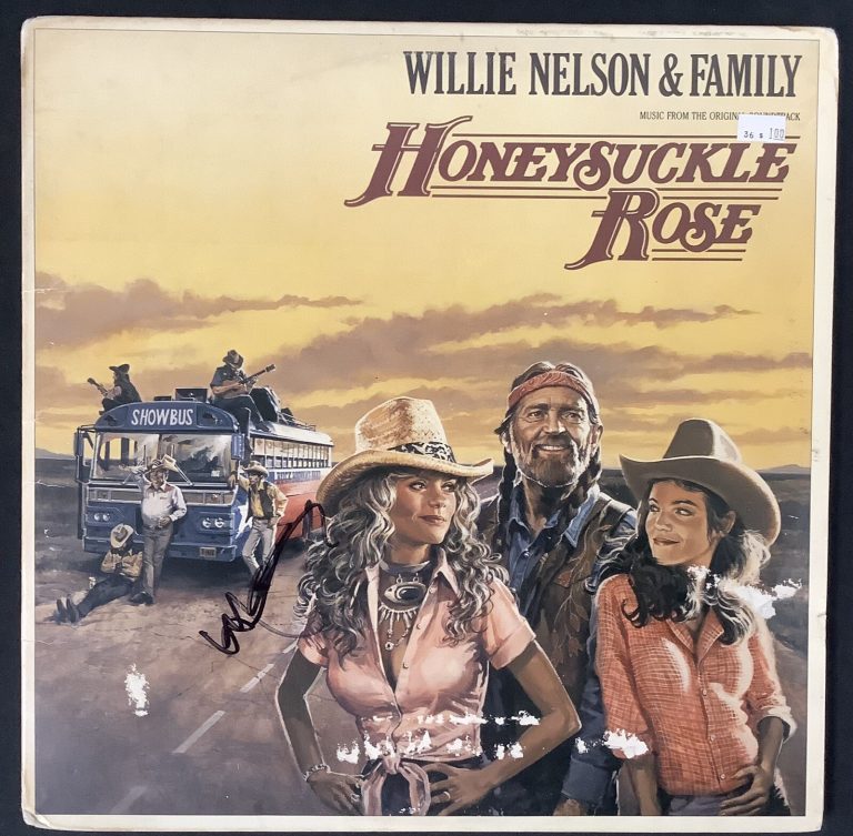 Willie Nelson Signed Album Vinyl Honeysuckle Rose Country Music HOF Legend JSA 2