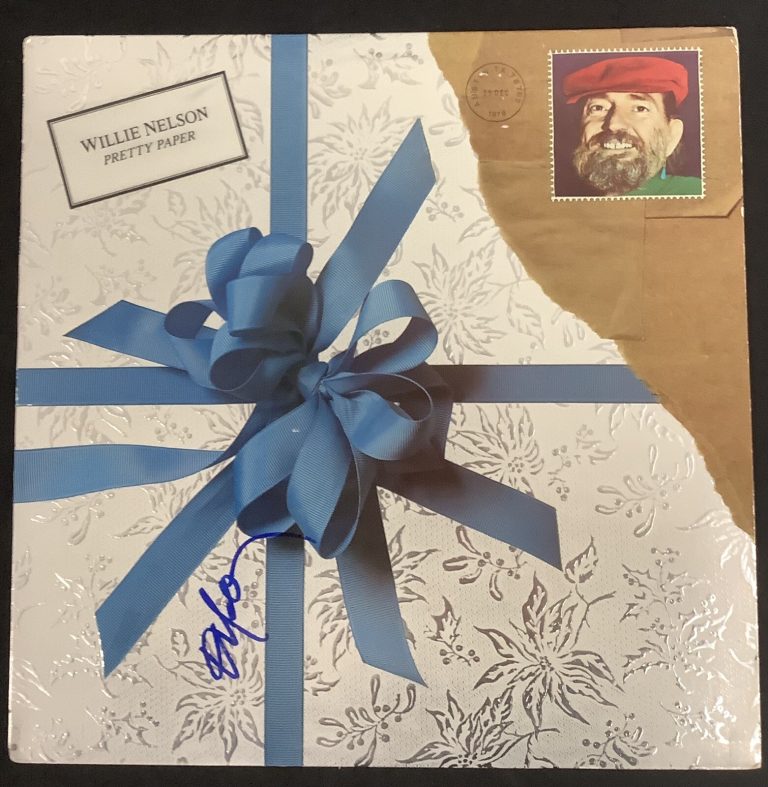 Willie Nelson Signed Album Vinyl Pretty Paper Country Music HOF Legend JSA.
