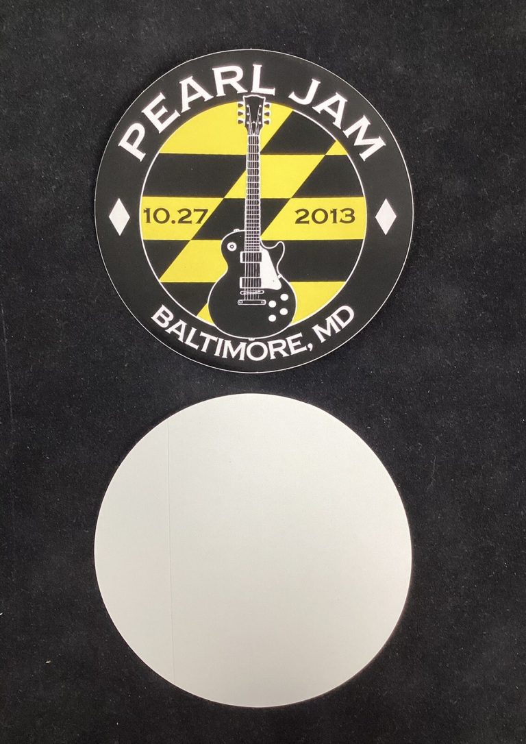 Pearl Jam Sticker Baltimore Maryland 10/27/13 Lightning Bolt Tour Eddie Vedder