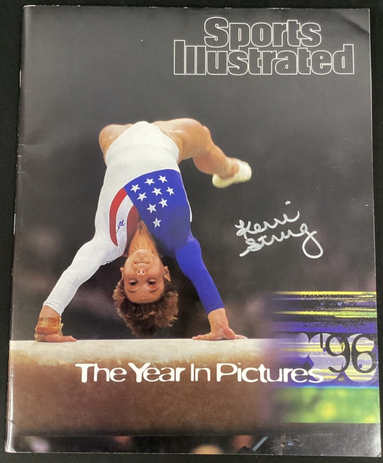 Kerri Strug Signed Sports Illustrated Year In Pictures 96 Gold No Label Auto JSA