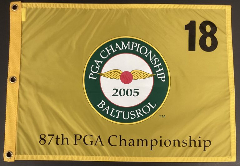 2005 PGA Championship Golf Pin Flag Baltusrol NJ Phil Mickelson Winner Major