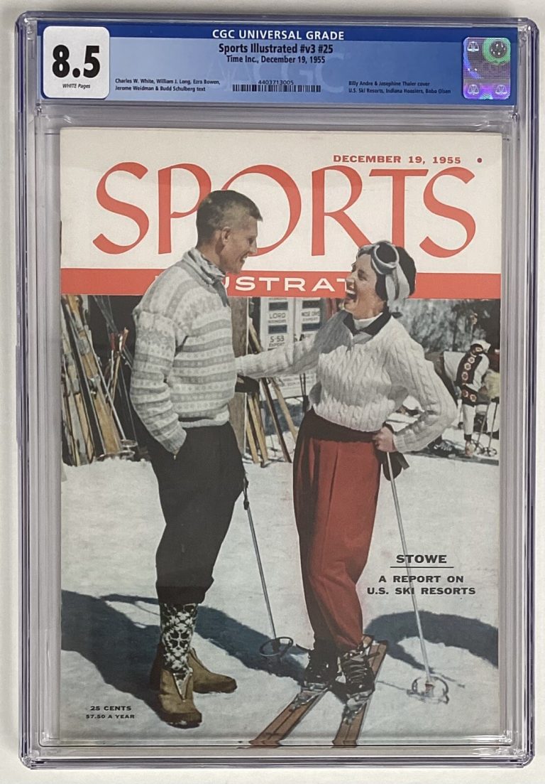 Sports Illustrated December 19 1955 Stowe Vermont CGC 8.5 Newsstand US Ski