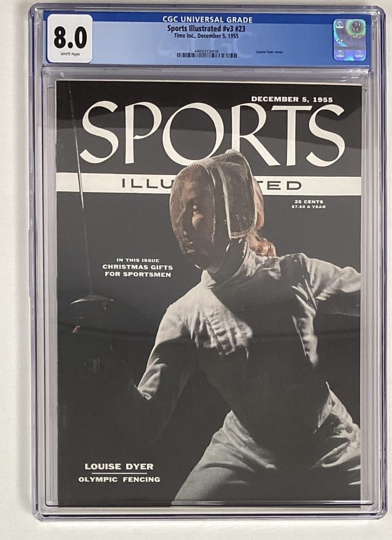 Sports Illustrated December 5 1955 Louise Dyer Olympic Fencing CGC 8.0 Newsstand