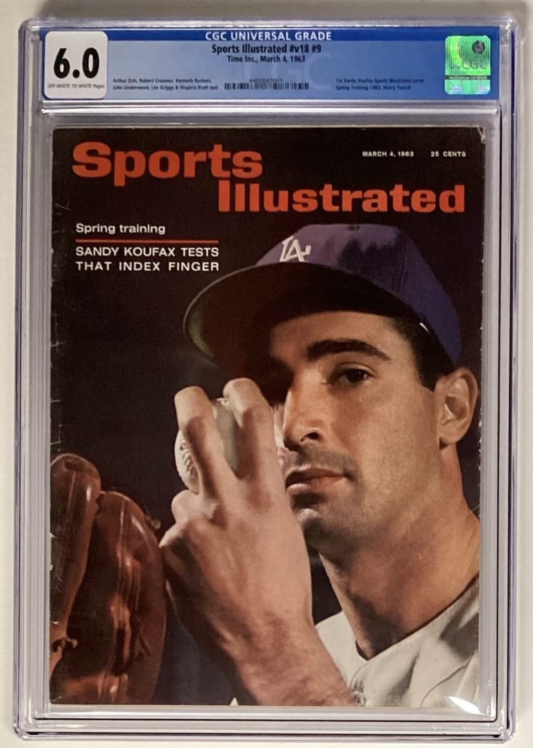 Sports Illustrated March 4 1963 Sandy Koufax Baseball CGC 6.0 Newsstand
