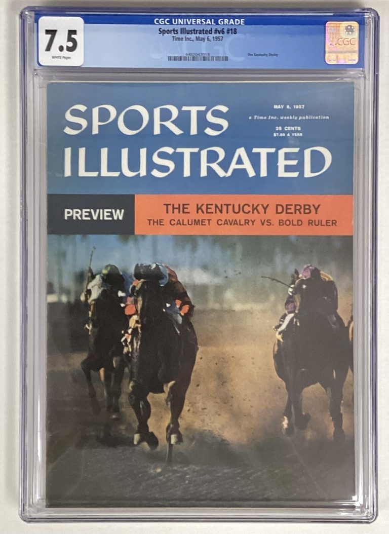 Sports Illustrated May 6 1957 The Kentucky Derby Horse Race CGC 7.5 Newsstand