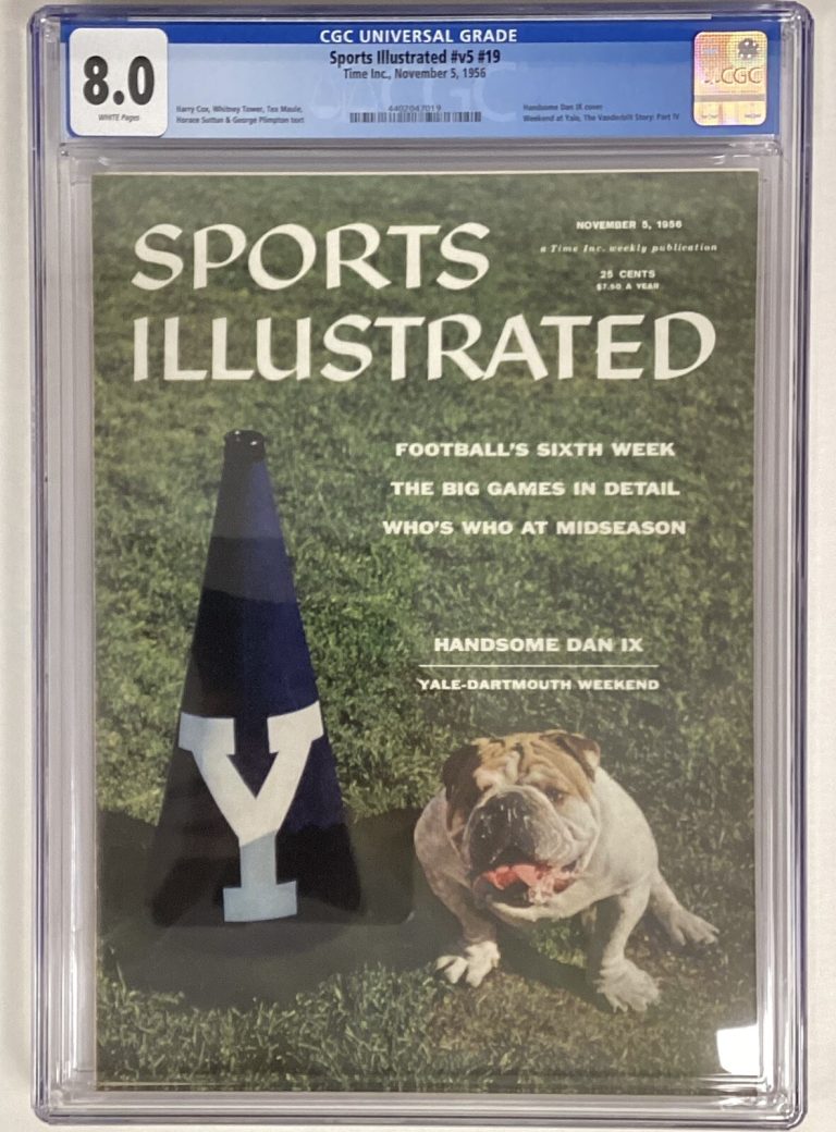 Sports Illustrated November 5 1956 Handsome Dan IX Football CGC 8.0 Newsstand
