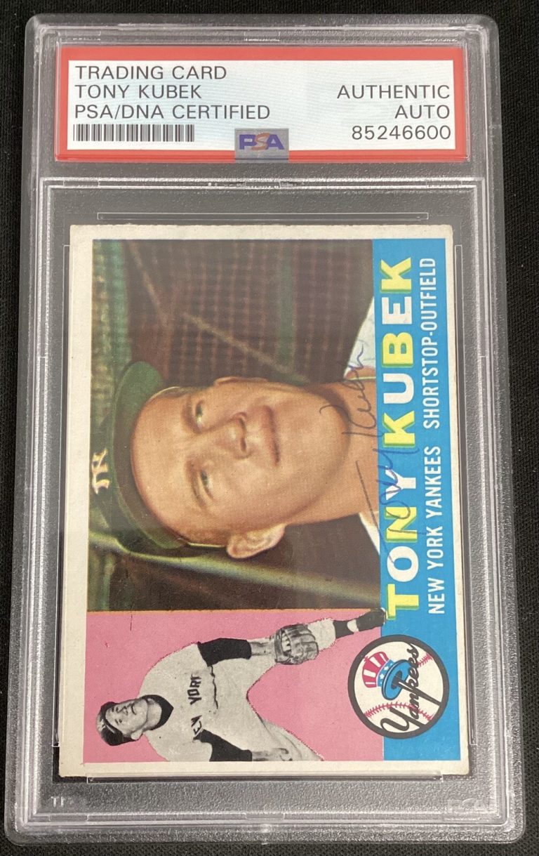 Tony Kubek Signed 1960 Topps #83 Baseball Card Yankees Autograph PSA/DNA