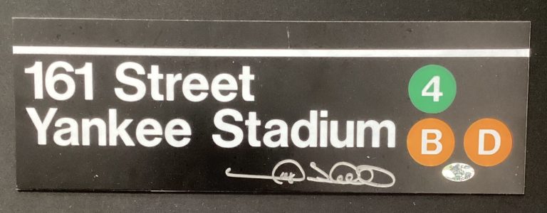 Gary Sheffield Signed Subway Sign Yankees Autograph Sheff Holo