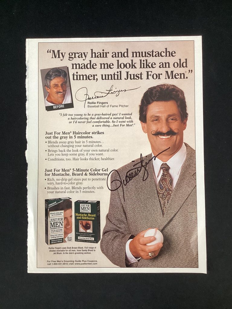 Rollie Fingers Signed Magazine Page SD Padres Baseball Autograph WSC HOF TPG