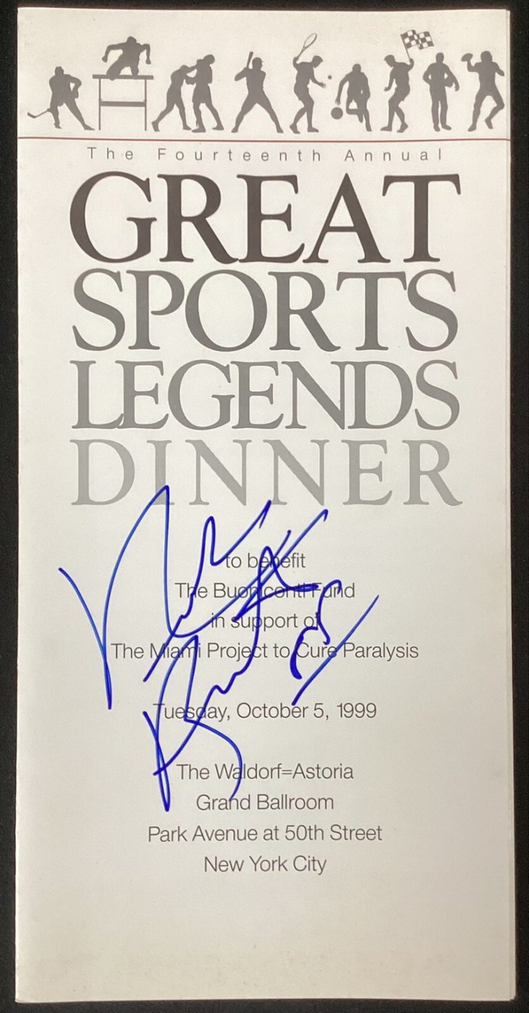 Nick Buoniconti Signed 1999 Dinner Program Football Miami Autograph HOF TPG