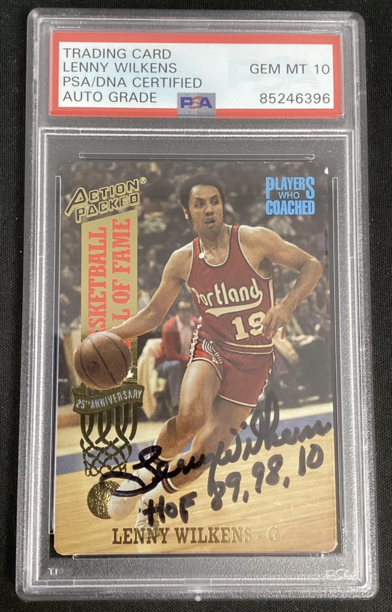 Lenny Wilkens Signed 1993 Action Packed #83 Basketball Card HOF Auto PSA/DNA