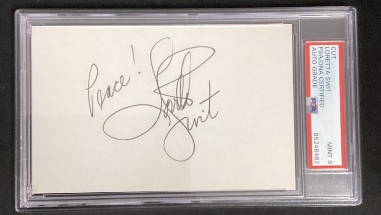 Loretta Swit Signed Cut Book Page Mash Hot Lips PSA/DNA Autograph Mint 9