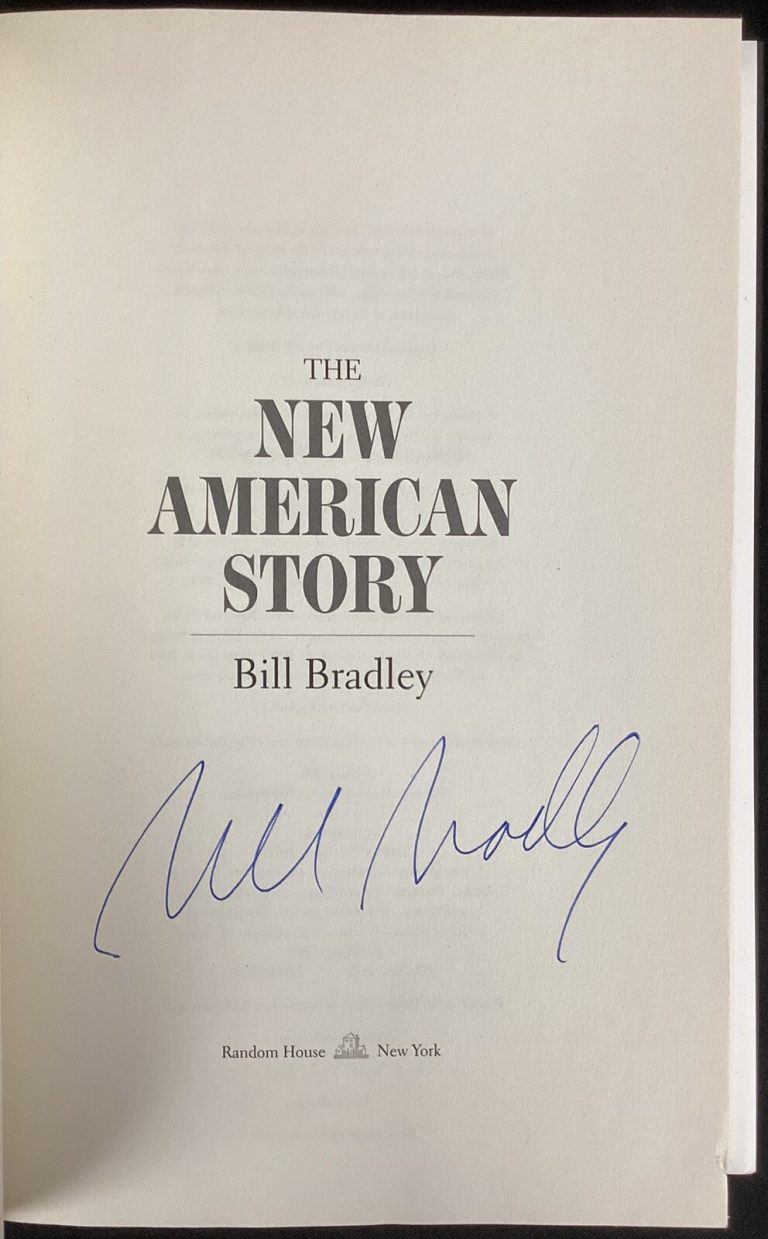 Bill Bradley Signed Book New American Story Basketball Autograph NJ Senator TPG