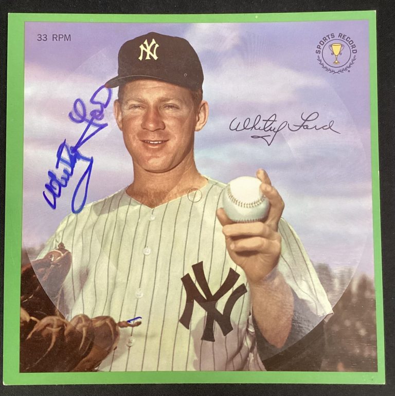 Whitey Ford Signed 1964 Auravision Records 33 1/3 Baseball Autograph PSA/DNA