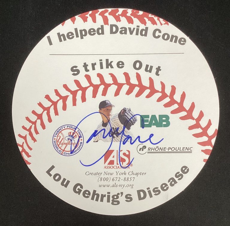 David Cone Signed Postcard Disc Yankees Perfect Game Autograph PSA/DNA
