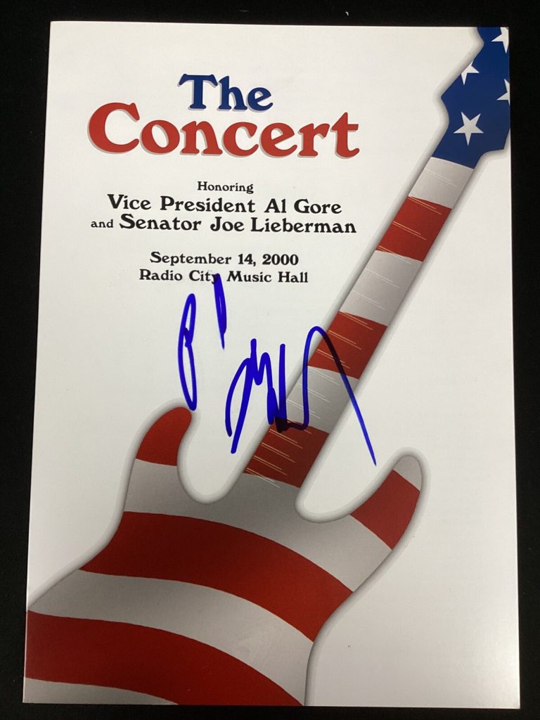 Paul Shaffer Signed The Concert Program Autograph Late Night Show JSA