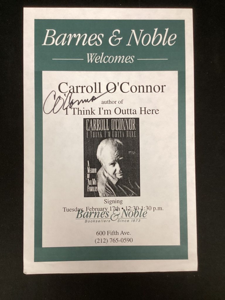 Carroll O’Connor Signed Book Pamphlet All In The Family Autograph JSA