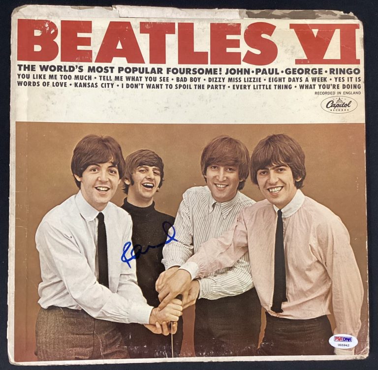 Paul McCartney Signed Record Album Cover Beatles Autograph Rock HOF PSA/DNA