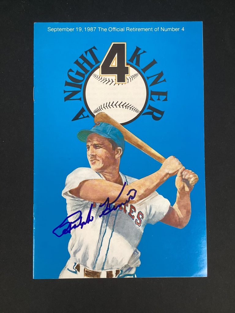 Ralph Kiner Signed Jersey Retirement Program Pirates HOF Autograph PSA/DNA