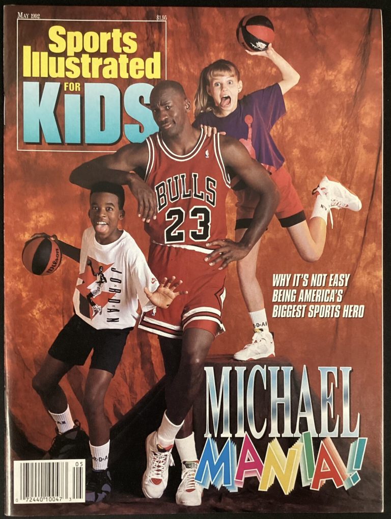 Michael Jordan Sports Illustrated Kids 5/1992 No Label Michael Mania Bulls HOF